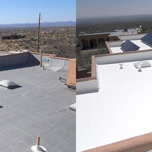 Commercial Roof Before &Amp; After Smart Seal Roof Coating