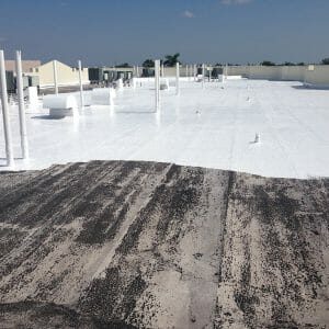 Before &Amp; After Of Smartseal Flat Roof Coating Application