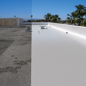 Commercial Roof Before &Amp; After Smartseal Roof Coating